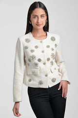 Chaqueta mujer en paño color beige