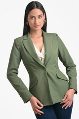 Blazer mujer cuello solapa