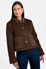 Chaqueta mujer en pana color cocoa
