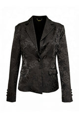 Blazer mujer en tejido plano color negro