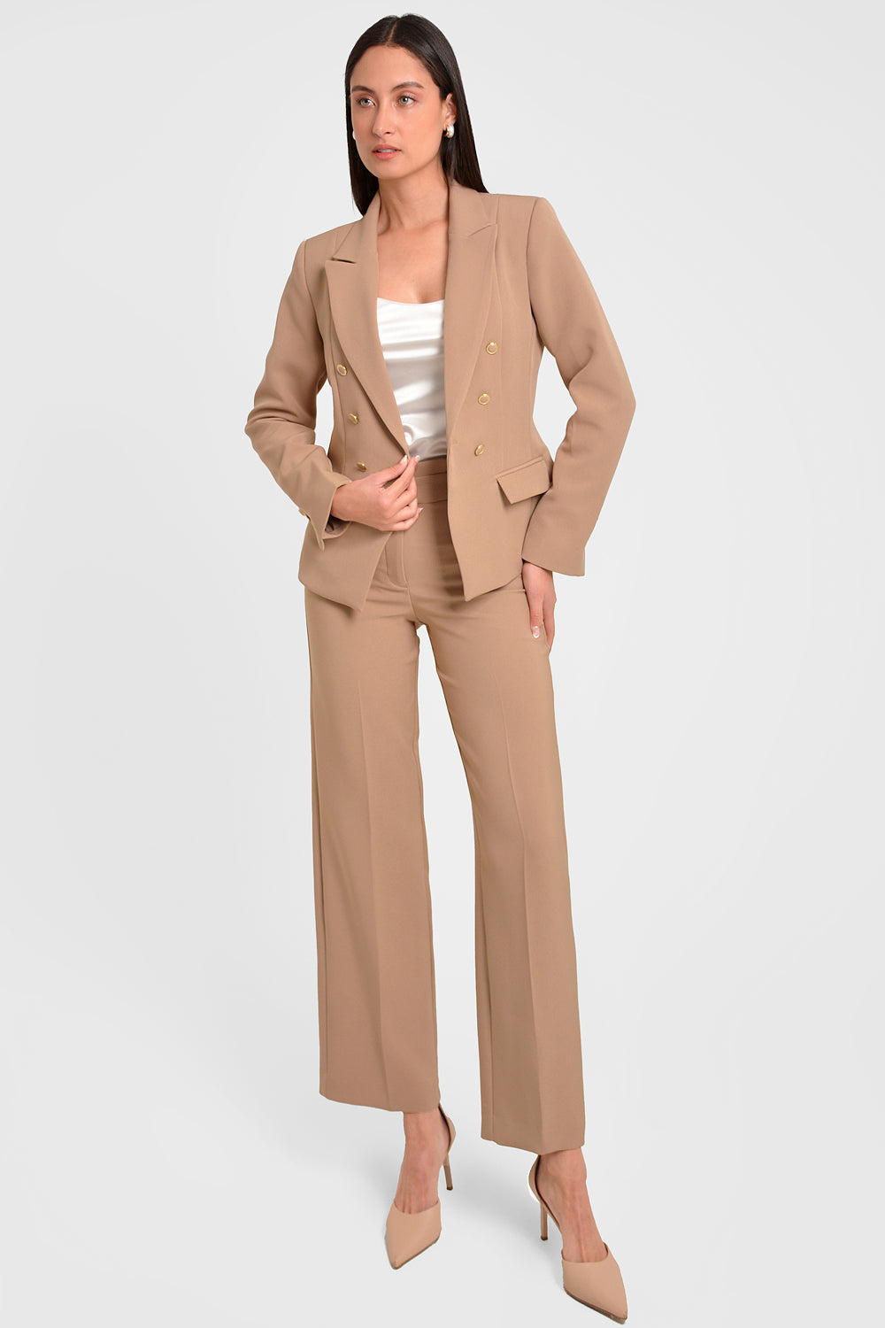 blazer mujer cruzado cq 0138 CQ-0138 camel Xuss imagen 1