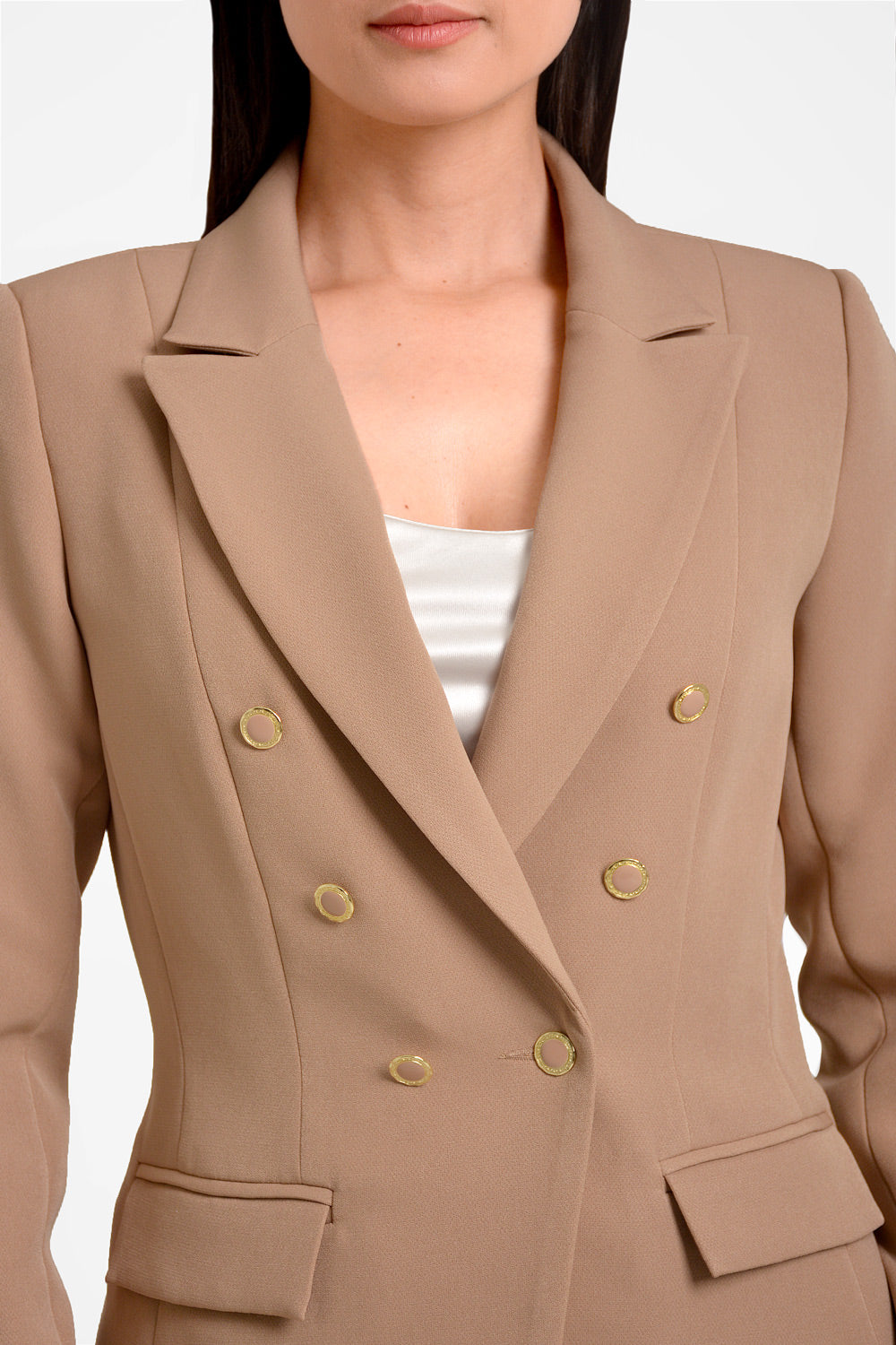 blazer mujer cruzado cq 0138 CQ-0138 camel Xuss imagen 5