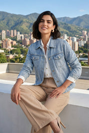 chaqueta G22903 azul claro Xuss imagen 3