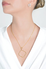 Collar tipo cadena color dorado talla unica