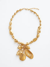 Collar mujer dijes organicos color dorado