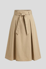 Falda mujer semirotonda color beige