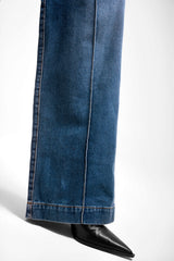 Jean mujer tipo palazzo color azul claro