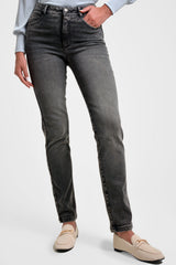 Jean para mujer clásico de cinco bolsillos en gris