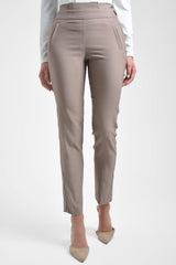 Pantalón mujer en bengalina color mocca