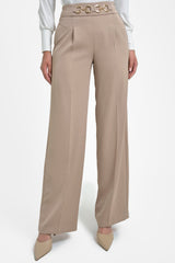 Pantalón mujer palazzo de estilo clásico camel