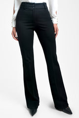 Pantalón mujer en puntoroma color negro