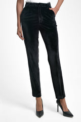 Pantalón mujer en veltet color negro