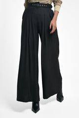 Pantalón mujer tipo palazzo color negro