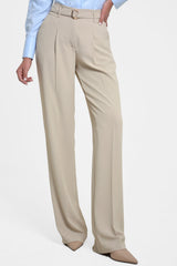 Pantalón mujer palazzo color camel