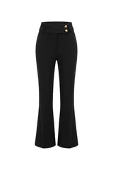 Pantalón mujer semicampana color negro