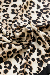 Pañuelo mujer satén leopardo color negro