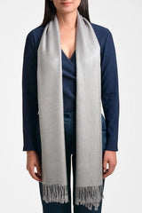 Pashmina mujer efecto de brillo color gris