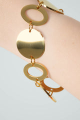 Pulsera figuras geométricas color dorado