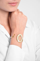 Pulsera mujer geometrica color dorado