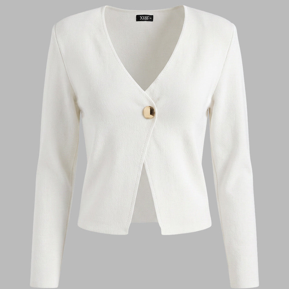 saco mujer cardigan mc2252 blanco Xuss imagen 2