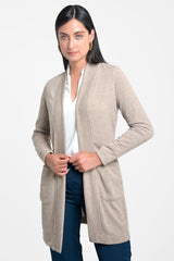 Cardigan mujercolor beige