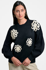 Saco mujer bordado color negro