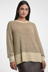 Saco mujer en tejido de lurex color cocoa