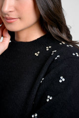 Saco mujer jersey color negro