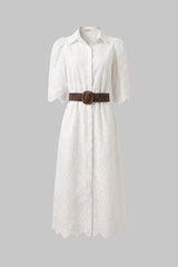 Vestido mujer cuello camisero