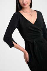 Vestido mujer entallado color negro